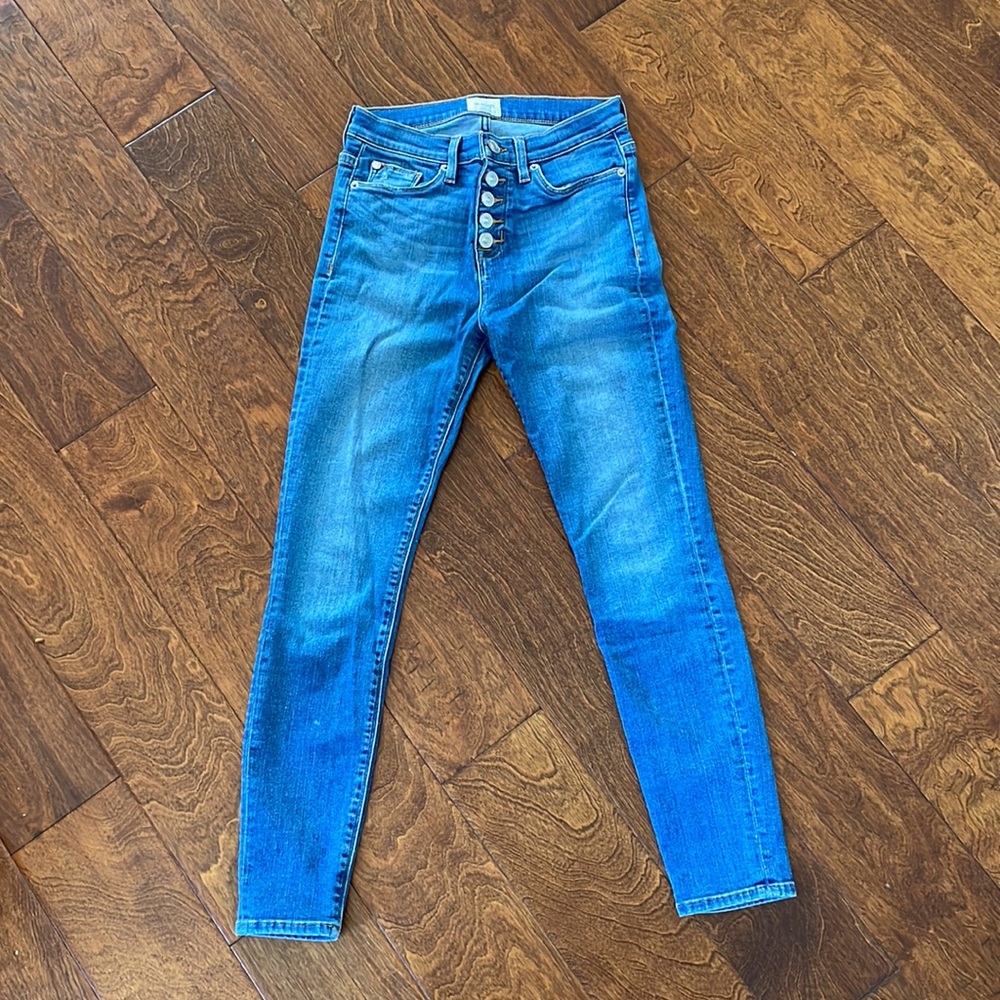 [Hudson] womens fly button up skinny jeans